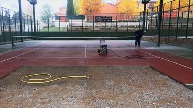 Obras de mejora de las pistas de tenis de Galapagar