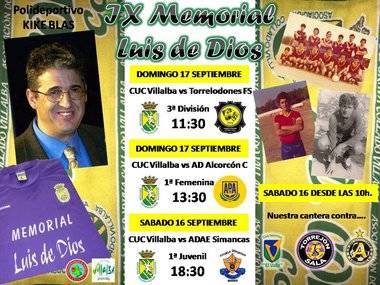 IX Memorial Luis de Dios este fin de semana en el pabellón Quique Blas de Collado Villalba