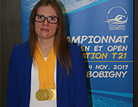 La galapagueña Martínez de la Riva consigue cinco oros en el Campeonato de Europa de Natación para atletas con síndrome de Down