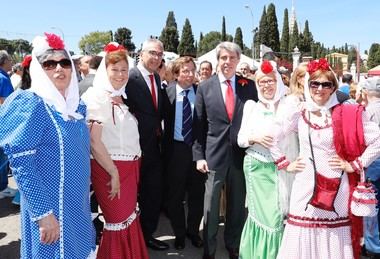 Garrido, con los madrileños en la pradera de San Isidro