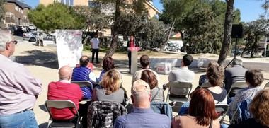 La Ministra de Industria, Reyes Maroto, acudió al acto de presentación del candidato del PSOE en Torrelodones