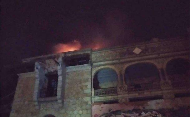 Incendio en el Palacio Canto del Pico de Torrelodones