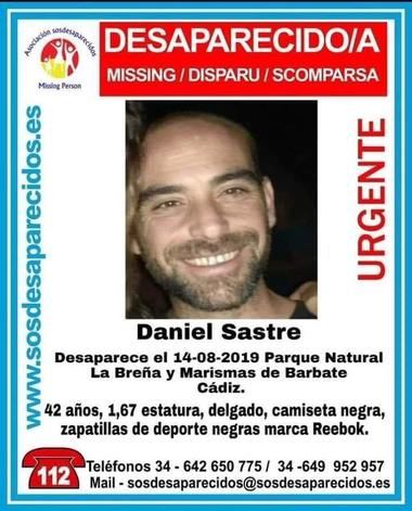 Encuentran sin vida en las Marismas de Barbate a Daniel Sastre García vecino de Hoyo de Manzanares