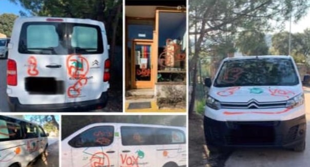 VOX Torrelodones denuncia un acto vandálico contra un colegio de la localidad, con ‘mensajes de odio’ a éste partido