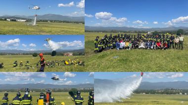 Espectacular exhibición aérea en la Dehesa de Collado Villalba