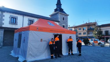 Protección Civil cuenta en Guadarrama con una nueva carpa multiusos