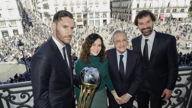 Ayuso al Real Madrid de Baloncesto: 'Gracias por ser parte de Madrid, donde también juegan y ganan los mejores'