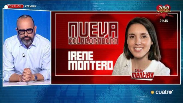 El programa de Cuatro 'Todo es Mentira' ficha a Irene Montero