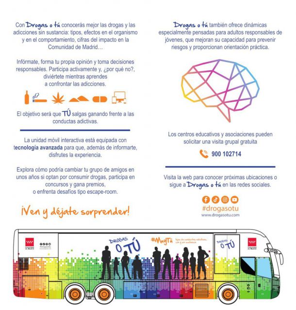 El autobús de prevención 'Drogas o tú' llegará a Collado Villalba en diciembre