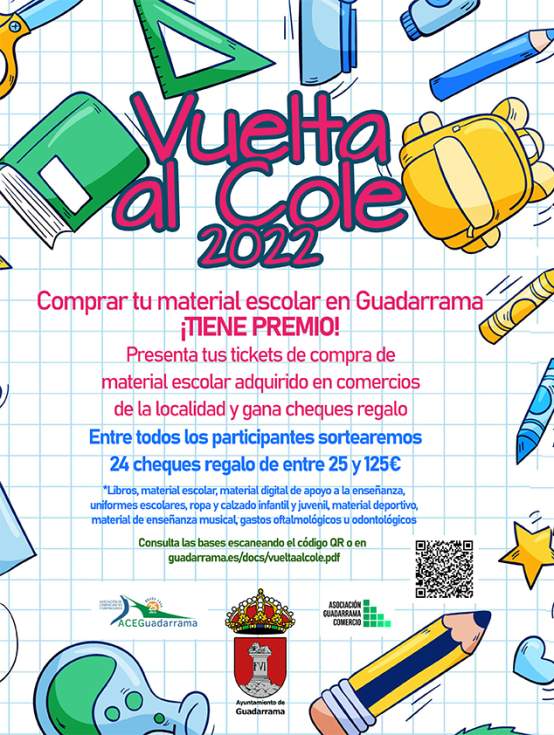 La campaña de 'La Vuelta al Cole' sorteará premios entre los que compren en Guadarrama