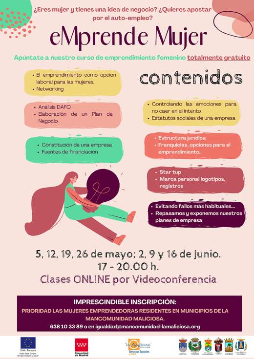 'La Maliciosa' pone en marcha una nueva edición del curso de emprendimiento para mujeres