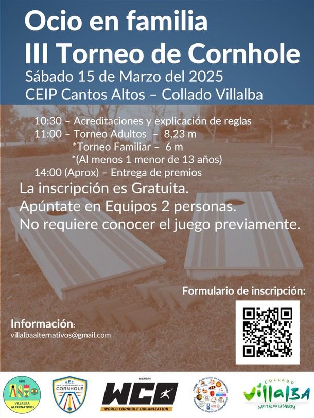 Torneo de Cornhole en Collado Villalba este sábado para disfrutar en familia