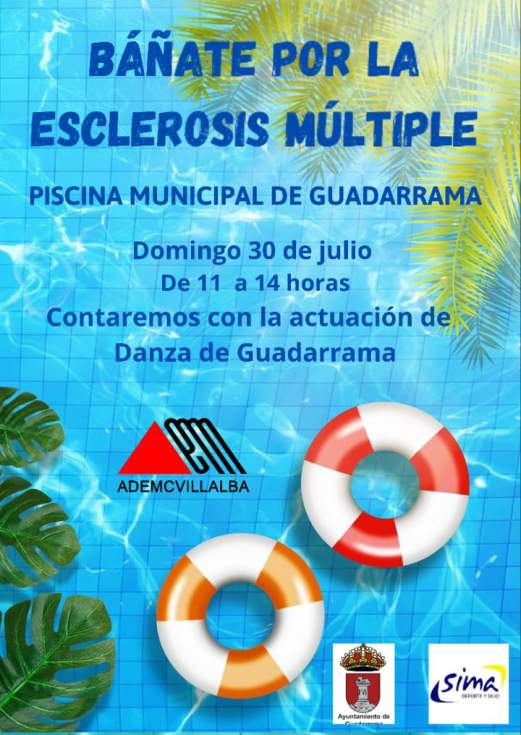 'Báñate por la Esclerosis Múltiple' vuelve el domingo a la piscina municipal de Guadarrama