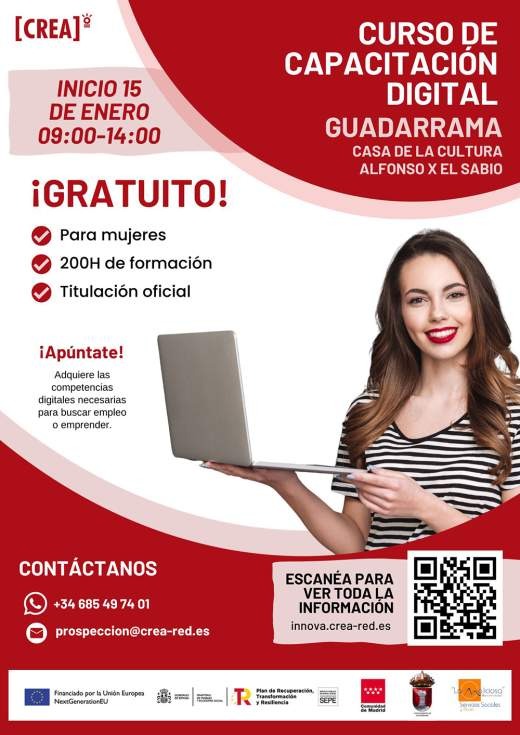 Curso de Capacitación Digital destinado a mujeres en Guadarrama