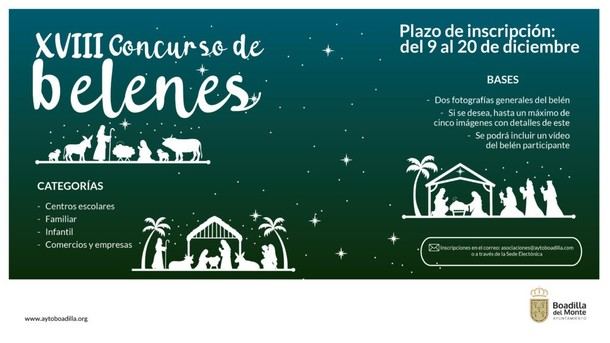 Inscripciones abiertas hasta el 20 de diciembre para el Concurso de belenes en Boadilla del Monte