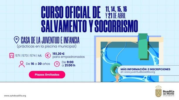 Inscripciones abiertas para curso de socorrismo en Semana Santa