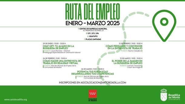 Boadilla del Monte lanza una Ruta del Empleo con cinco ponencias gratuitas