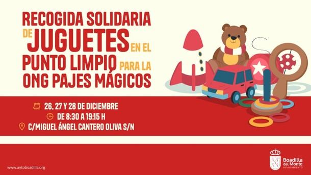 Recogida de juguetes solidaria para Pajes Mágicos en Boadilla