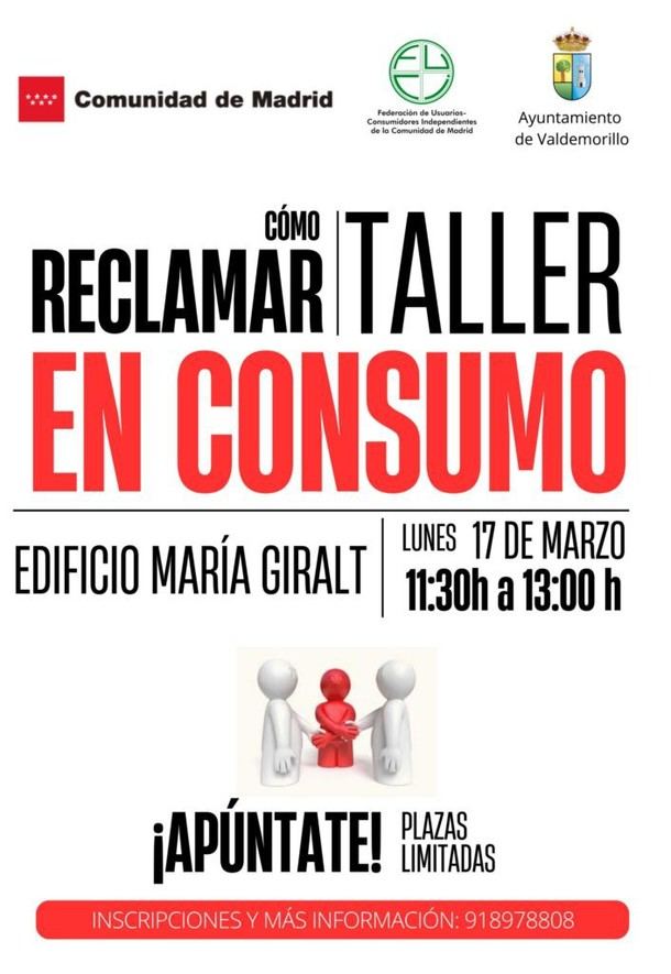 Valdemorillo lanza taller para empoderar a consumidores en sus derechos