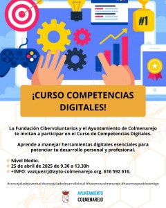 Curso de Competencias Digitales en Colmenarejo el 25 de abril