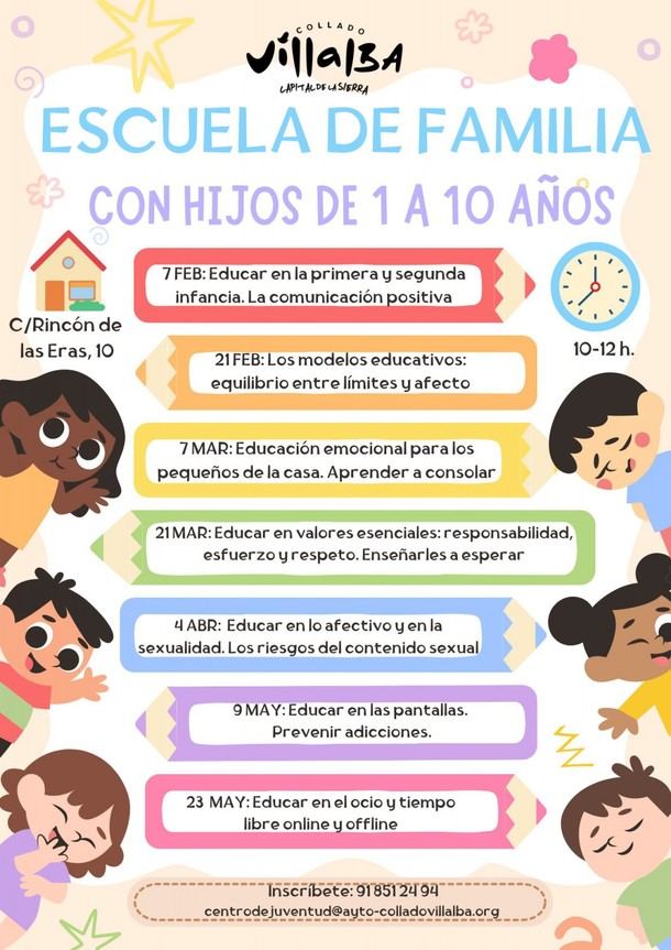 Inscripciones abiertas para la Escuela de Familia en Collado Villalba