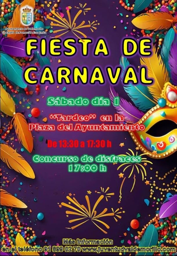 Carnaval: diversión y concurso de disfraces desde el sábado a las 13:30h