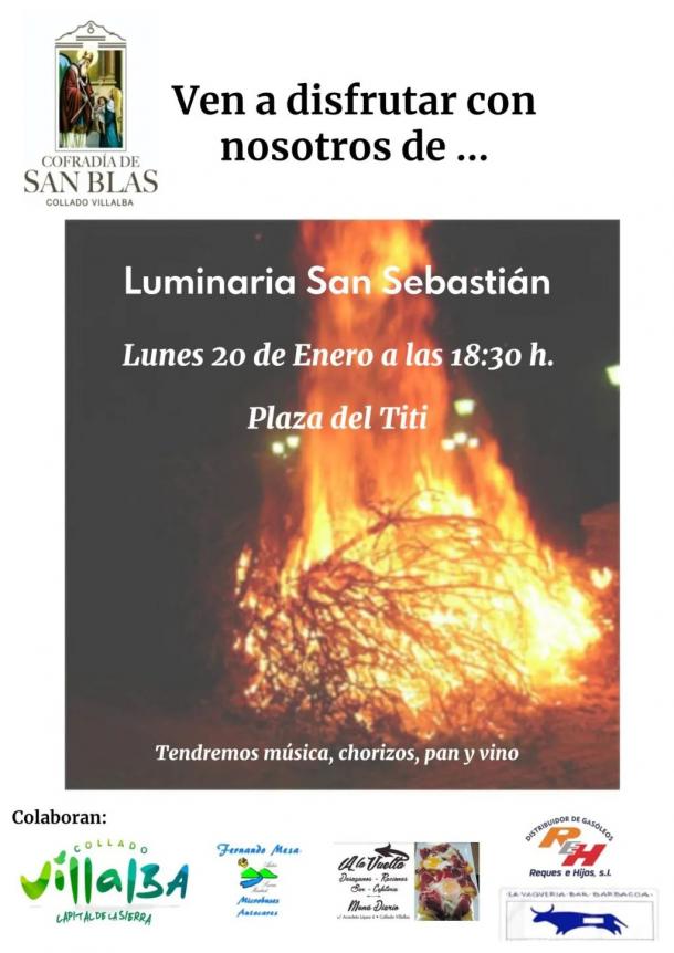 La Iluminaria de San Sebastián se celebra el lunes en Collado Villalba