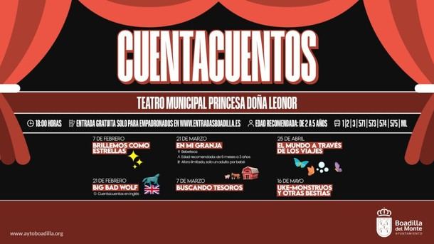 Cuentacuentos solo para empadronados con entrada gratuita previa