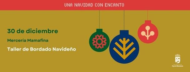 Taller gratuito de bordado navideño en Hoyo de Manzanares el 30 de diciembre