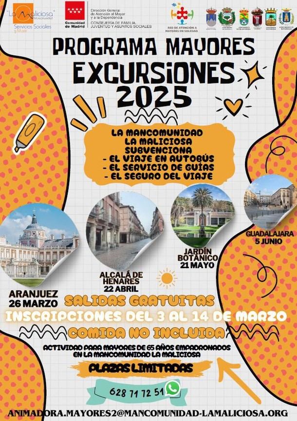 Excursiones para mayores: inscripciones abiertas del 3 al 14 de marzo