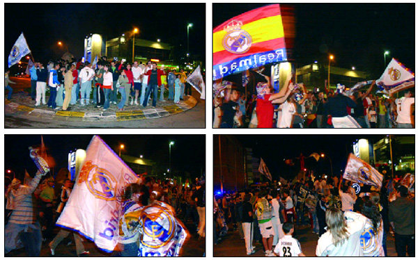 El pasado domingo cientos de villalbinos salieron a la calle para celebrar el triunfo en Liga del Real Madrid.