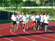 Llegada de los participantes de la marcha popular a la nueva Ciudad Deportiva  (Foto: A.ORTEGA)