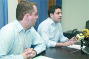 Pablo Gómez y Daniel Pérez, en rueda de prensa  (Foto: R. M. P.)